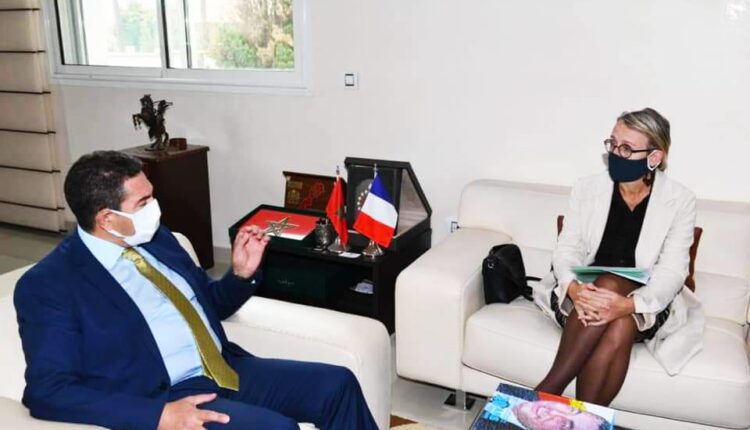 Morocco Minister of Education Saiid Amzazi and French Ambassador to Morocco Hélène Le Gal
