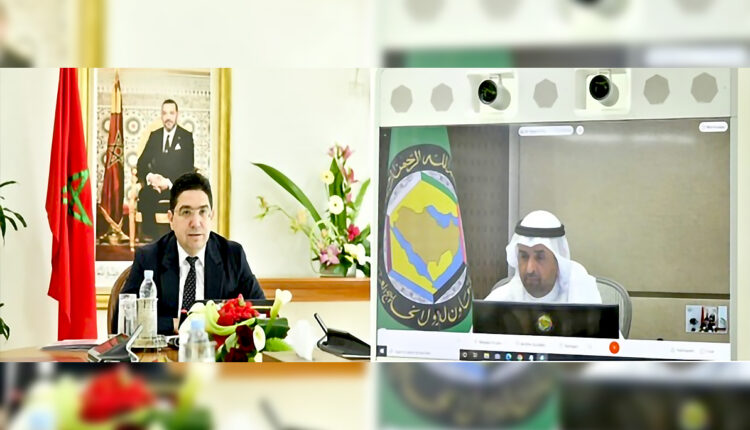 Today, February 23rd, the Minister of Foreign Affairs, African Cooperation and Moroccan Expatriates, Nasser Bourita, held a visio meeting with Secretary-General of the Cooperation Council for the Arab States of the Gulf, Nayef Falah Mubarak Al-Hajraf.