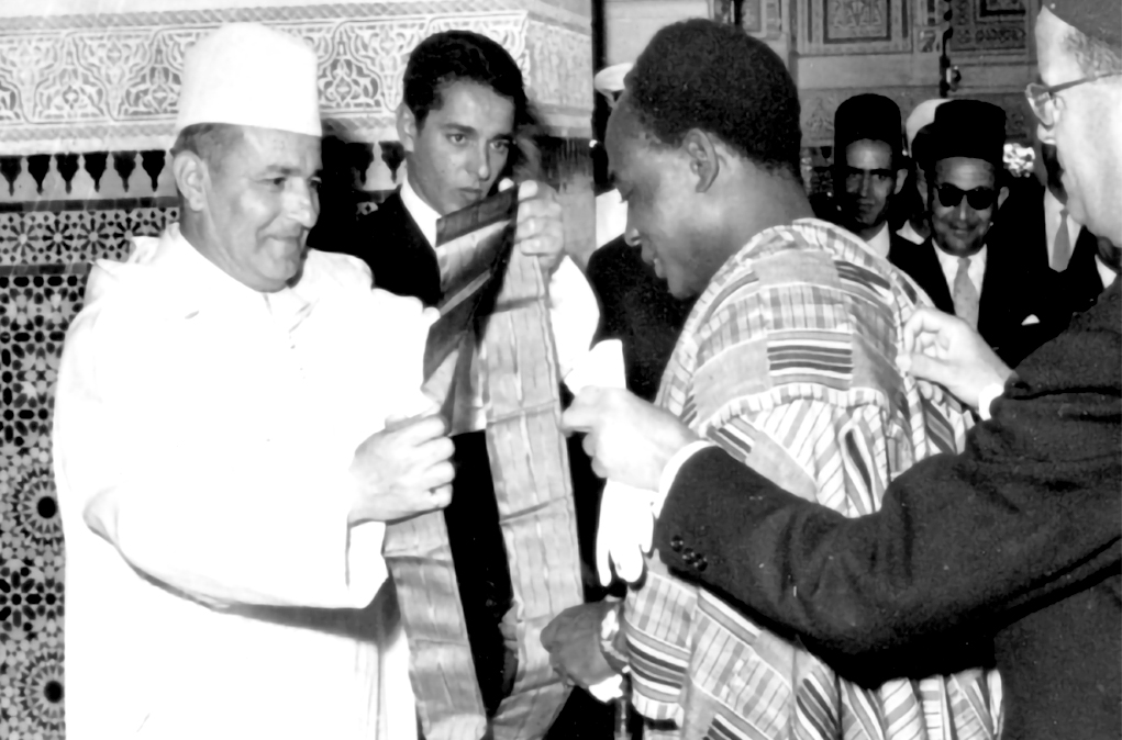 Late King of Morocco Mohammed V Decorates Ghanaian President Kwame Nkrumah