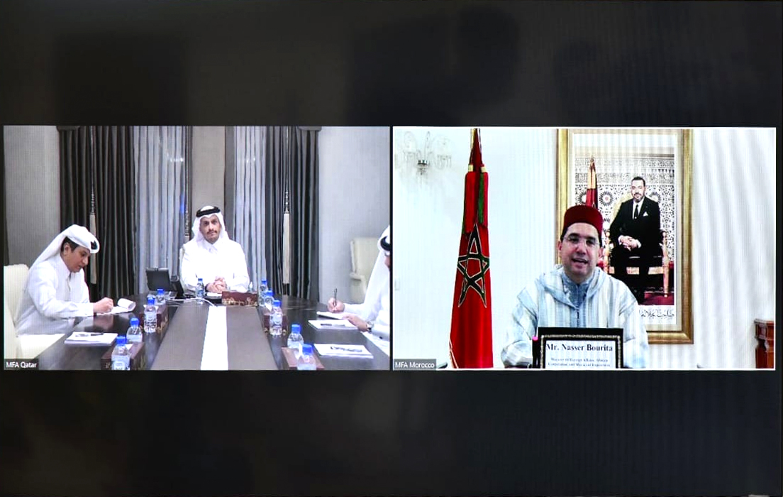 FM Nasser Bourita Holds Talks with His Qatari Counterpart