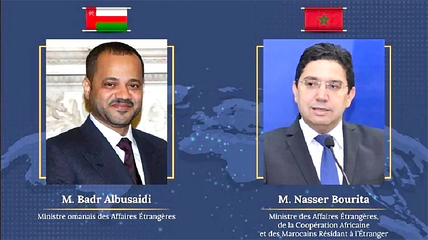 Morocco’s FM Nasser Bourita Holds Videoconference with his Omani Counterpart