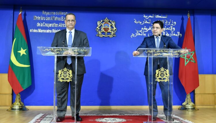 Foreign Minister Nasser Bourita, along with his Mauritanian counterpart, Ismail Ould Cheikh Ahmed.