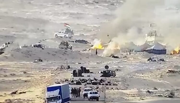 Polisario Militia set fire to tents and flee the area