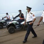 A large number of security officers in charge of monitoring exceptional mobility of Moroccans under the Corona Virus Pandemic