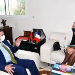 Morocco Minister of Education Saiid Amzazi and French Ambassador to Morocco Hélène Le Gal