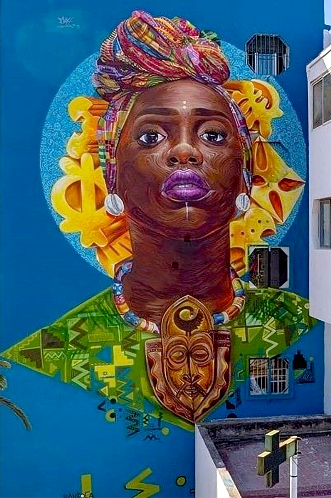 Mural by Mohammed Awudu (@mohawudu) for Casamouja Festival 2019 in Casablanca, Morocco