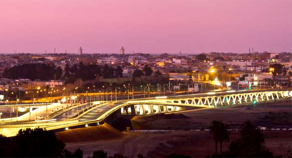 Bridge Moroco Morocco, A Bridge Between Continents and a Commercial Pole in The ...