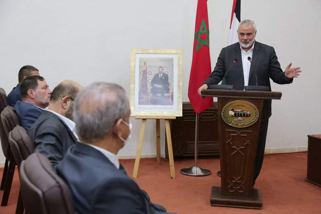 Ismael Haniyeh during his visit to Morocco