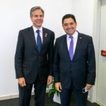 Moroccan foreign minister Nasser Bourita with Secretary Antony Blinken