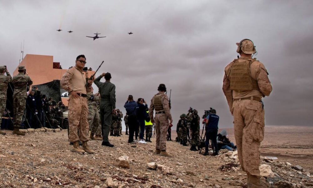 Search and rescue operation near Cap Draa Atlantic cliffs, Tan Tan, Morocco, for two missing U.S. soldiers, African Lion 26, May 2026