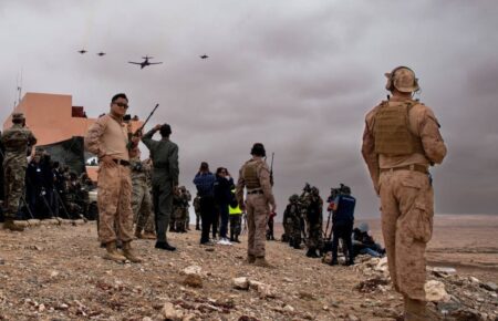 Search and rescue operation near Cap Draa Atlantic cliffs, Tan Tan, Morocco, for two missing U.S. soldiers, African Lion 26, May 2026
