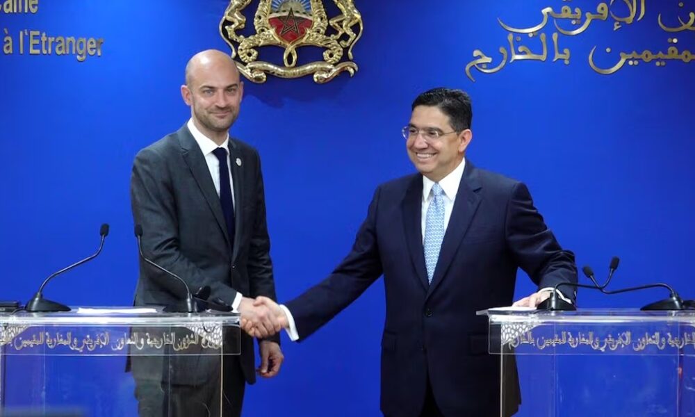 FM Nasser Bourita and French FM Jean-Noël Barrot at joint press briefing, Rabat, May 20, 2026
