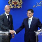 FM Nasser Bourita and French FM Jean-Noël Barrot at joint press briefing, Rabat, May 20, 2026