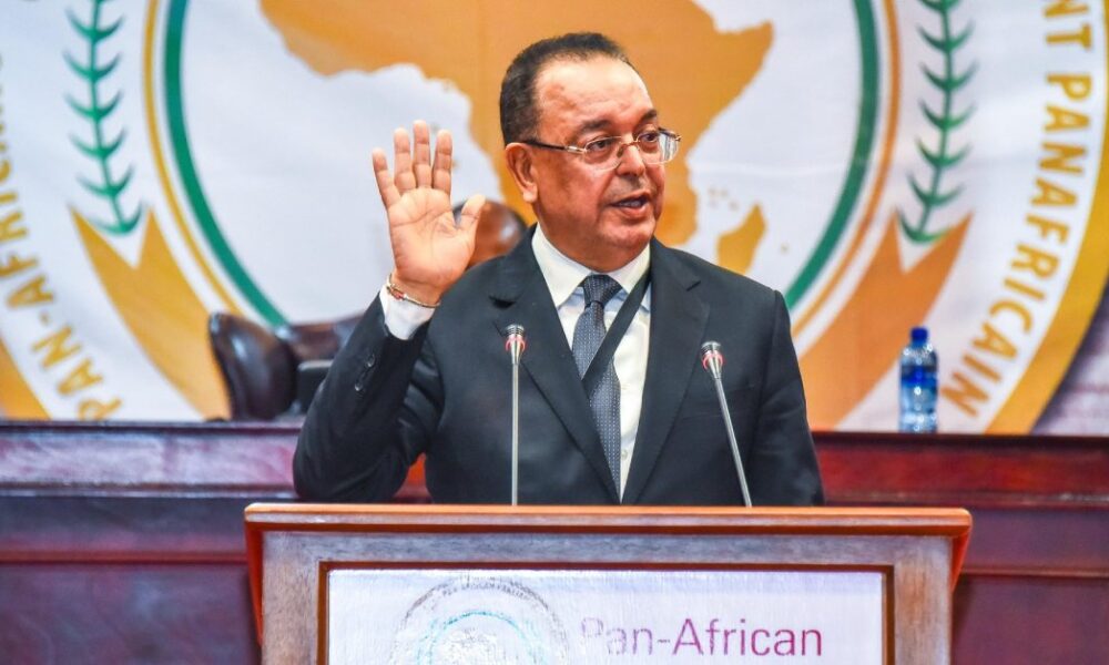 Lahcen Haddad at the Pan-African Parliament extraordinary session