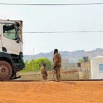 Moroccan commercial trucks on West Africa trade route — eight drivers stranded in Mali amid armed attacks, 2026