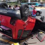 Traffic accident scene in urban Morocco — DGSN weekly road safety report, April 27 to May 3, 2026