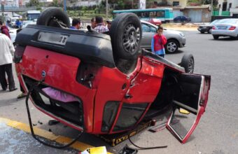 Traffic accident scene in urban Morocco — DGSN weekly road safety report, April 27 to May 3, 2026