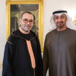 King Mohammed VI meets UAE President Sheikh Mohamed bin Zayed Al Nahyan in Rabat.