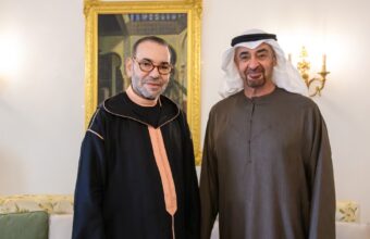 King Mohammed VI meets UAE President Sheikh Mohamed bin Zayed Al Nahyan in Rabat.