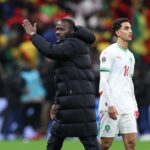 Senegal head coach Pape Thiaw during a World Cup match.